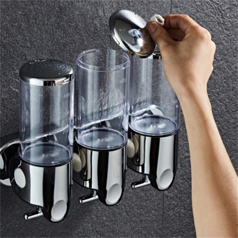 Hộp đựng xà phòng lỏng/nước rửa tay treo tường cho phòng tắm, dùng cho dầu gội/gel tắm