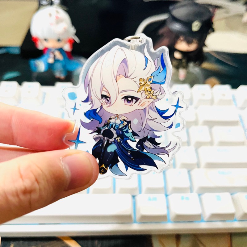 Móc khoá Genshin Impact acrylic chibi Arlecchino Furina Lyney