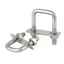 YUJINI 2 Bộ Ống U-clamp, Có vách ngăn Kẹp vuông chữ U góc phải, Vít sắt M6 Squa Bolt
