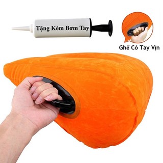 Ghế Đệm Hơi Tình Yêu Tây Cầm Có Tay + Bơm Tay Ghế Đệm Tình - Chính Hãng DOM1014
