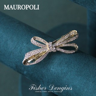 Mauropoli [Hàng Có Sẵn] Kẹp Tóc Nửa Đầu Đính Ngọc Trai Nhân Tạo Phong Cách Hàn Quốc