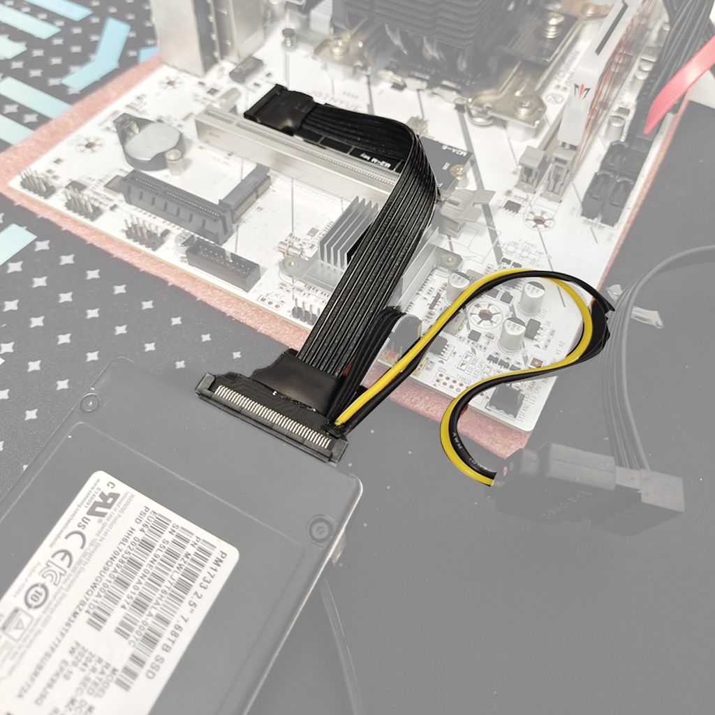 Cáp chuyển đổi SSD JMT M.2 sang U.2 / U.3 có thẻ nâng PCI-E 4.0 Gen4 Bộ nguồn SATA cho NVME 2230 2242 2260 2280 SSD