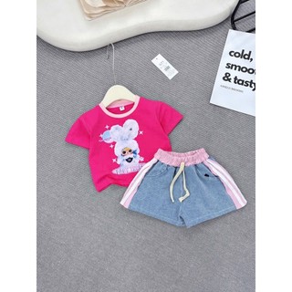 Set baby three quần bò đùi đại Xkids