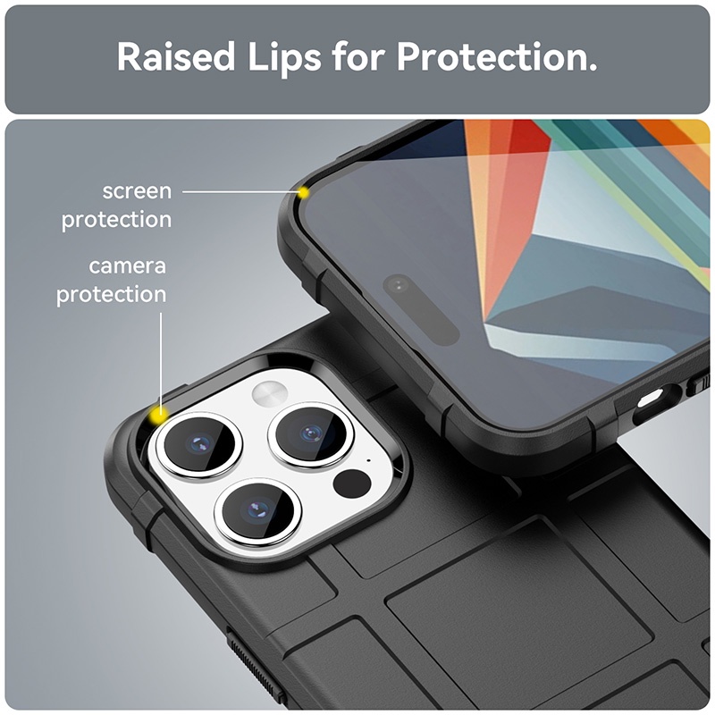 Dành Cho iPhone 15 14 Plus 11 12 13 Pro Max Full Cover Hybrid Rugged Shield Vỏ Giáp Chống Sốc