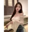 Milyfashion Hot Girl Màu Trơn Cổ Vuông Dài Tay Áo Sơ Mi Ren Nữ Thu Đông Phong Cách Mới Pure Desire Gợi Cảm Hẹp Eo Ôm Hơn Nhìn Phù Hợp Với Áo Ngắn