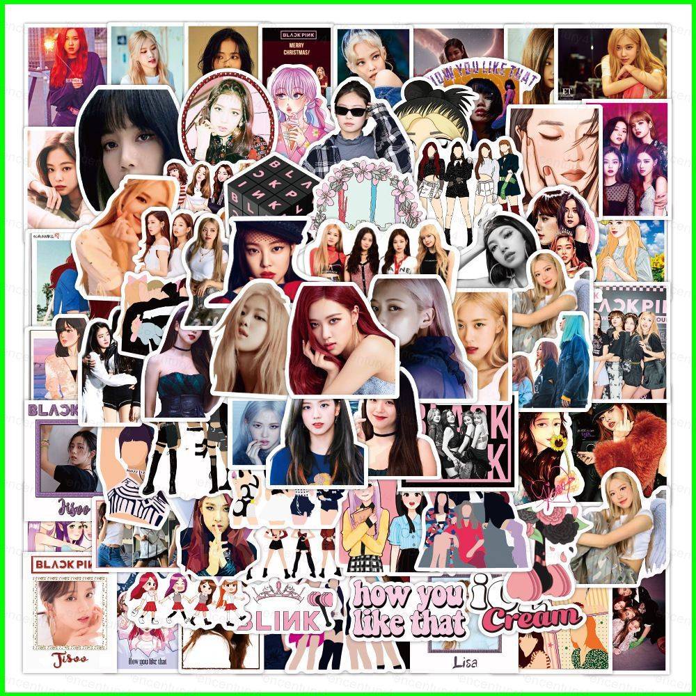 Set 100 Sticker blackpink lisa jennie rose jisoo 1 | Shopee Việt Nam