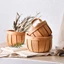 Giỏ đựng đồ nhà bếp MARGREDY, Giỏ dệt tay bằng gỗ trang trí nội thất bằng gỗ, Quà tặng Đồ lặt vặt trong phòng khách Dụng cụ sắp xếp rau quả Giỏ treo tường hoa trái cây