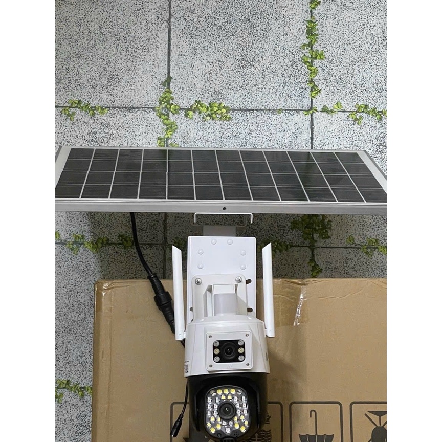 (Lỗi 1 đổi 1) 2026 new Camera Yoosee Năng Lượng Mặt Trời 4G 2 mắt quay đêm có màu   đàm thoại 2 chiều -bảo hành 12 tháng