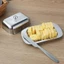 Đĩa bơ bằng thép không gỉ COCODECOVED, Hình chữ nhật có nắp Hộp đựng phô mai, Phụ kiện nhà bếp Món tráng miệng giữ bơ bền chống gỉ