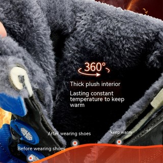 Giày Bốt Đi Tuyết Cổ Cao Lót Cotton Giữ Ấm Chống Trượt Thời Trang Mùa Đông Cho Bé