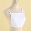 BTF Spaghetti Dây Cotton Mock Camisole Màu Trơn Bọc Ngực Lớp Phủ Modesty Bảng Vest Phân Chia Bao Cho Thấp Cu