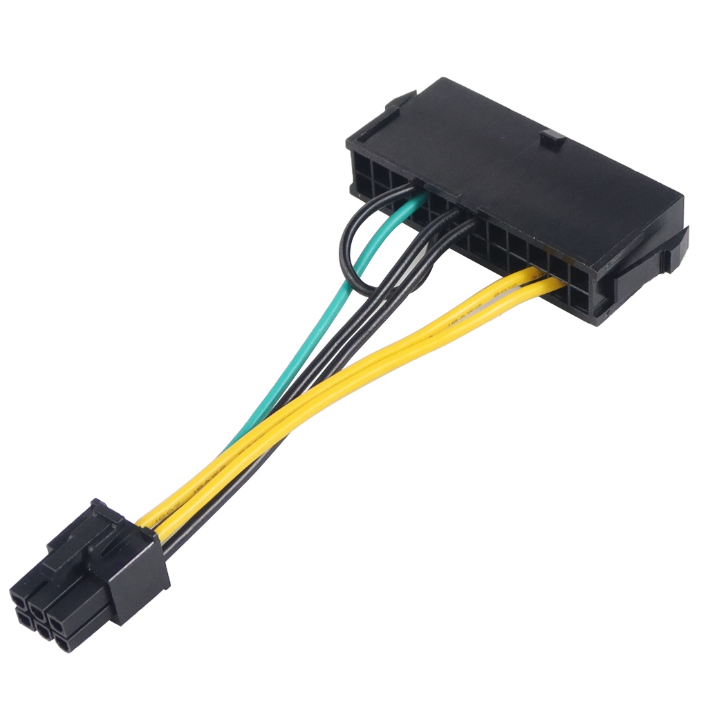 Dây Cáp Nguồn Chuyển Đổi atx 24pin Sang 6pin 24p Sang 6p 18awg Cho lenovo / dell / acer 3050 6 pin