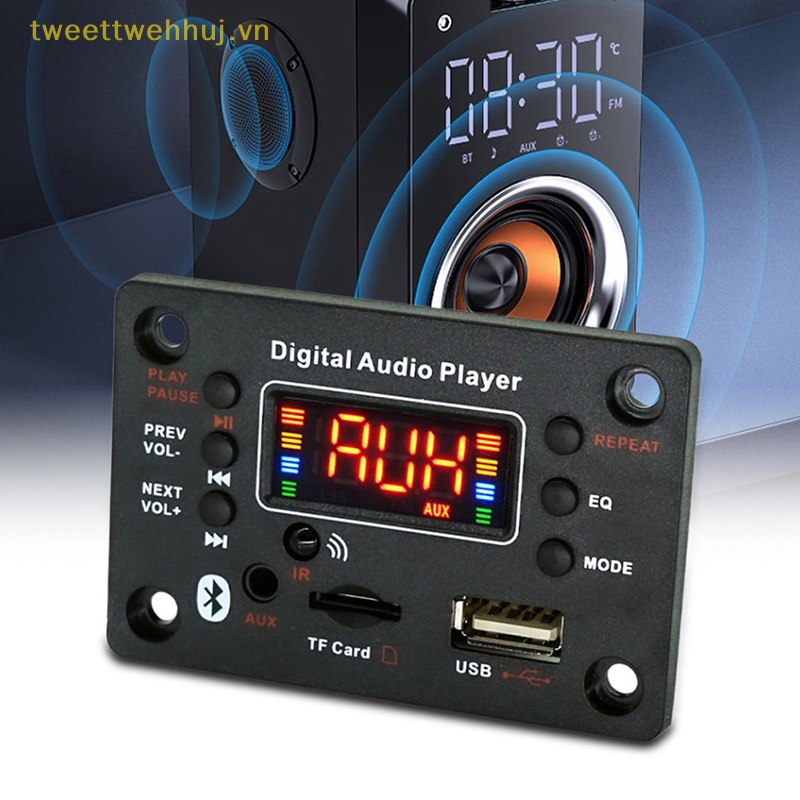 Tweehuj Bảng Mạch Giải Mã Âm Thanh usb tf fm radio mp3 Không Dây 5.0 mp3 12v Có Điều Khiển Từ Xa vn