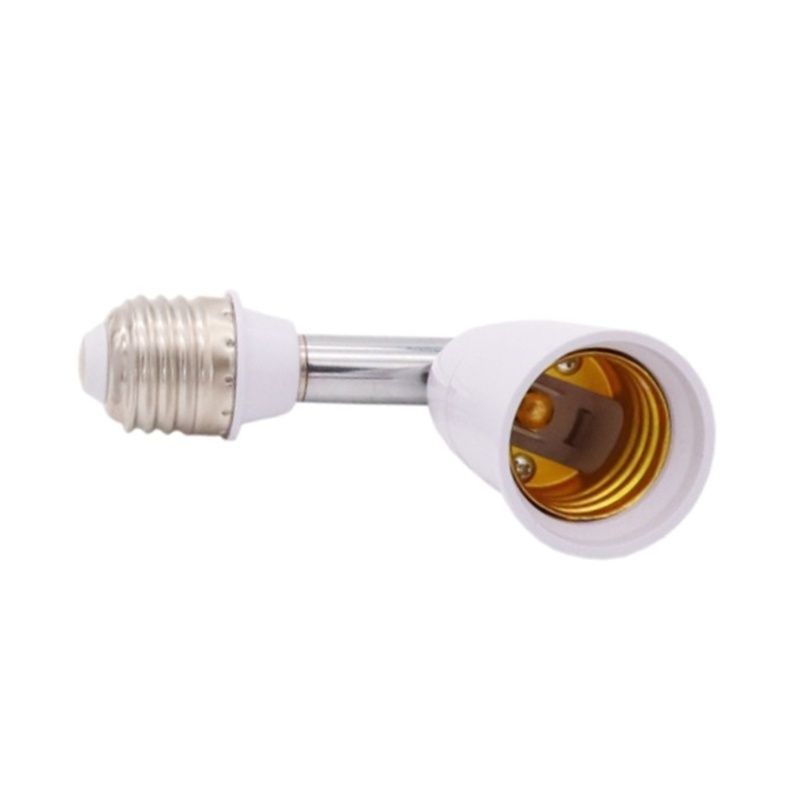 Redbaiaa1 E26 E27 đến E26 E27 Ổ cắm mở rộng 180 độ Ổ cắm bóng đèn có thể uốn cong
