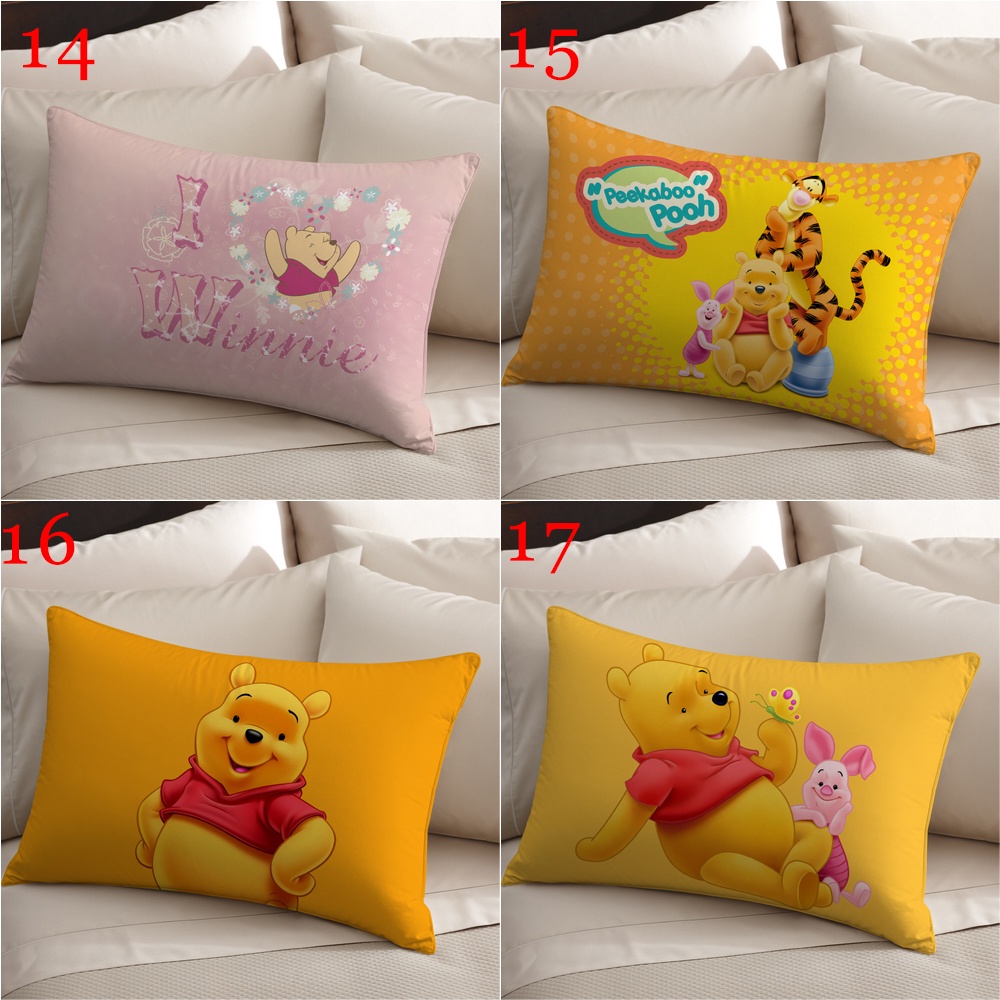 Vỏ Gối polyester Hình Chữ Nhật In Hình winnie the pooh Một Mặt Trang Trí Nhà Cửa (Không Kèm Lõi)