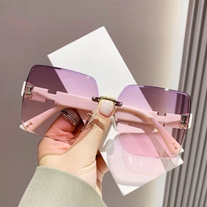 Mới Kính Mát Hai Màu gradient Chống Tia uv Thời Trang Cho Nữ
