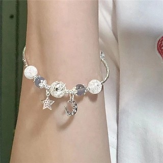 Vòng Tay Đính Đá Hình Trăng Sao Xinh Xắn Sang Trọng