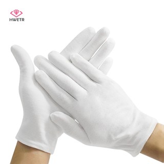 1 Đôi Găng Tay cotton Màu Trắng Thấm Hút Mồ Hôi Mới