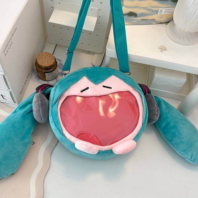 Túi Đựng Mỹ Phẩm 24cm Hình hatsune miku Xinh Xắn
