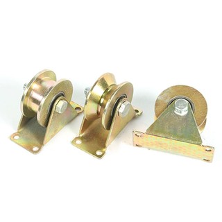 Jkdesign 1 Con Lăn Cửa Trượt, Ròng Rọc Chịu Lực Bằng Thép Không Gỉ Hình Chữ U / V / H, Màu Mạ Nhà Phần Cứng Theo Dõi Bánh Xe Bánh Xe Cứng
