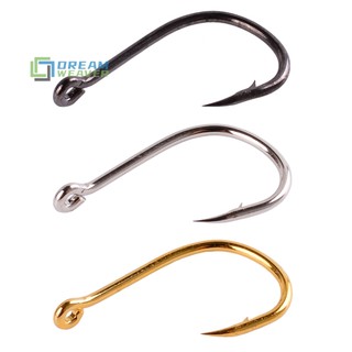 Bộ 100 Móc Câu Cá Bằng Thép Carbon Đơn Vòng Tròn Câu Cá Fly Fishing Jip mới