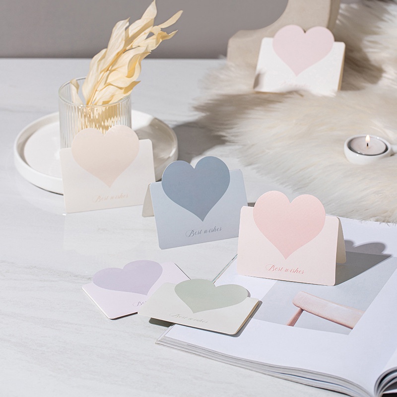 THIỆP MINI TRÁI TIM ĐƠN GIẢN VÀ NHIỀU MÀU SẮC T.CRAFT HOUSE (KHÔNG BAO ...