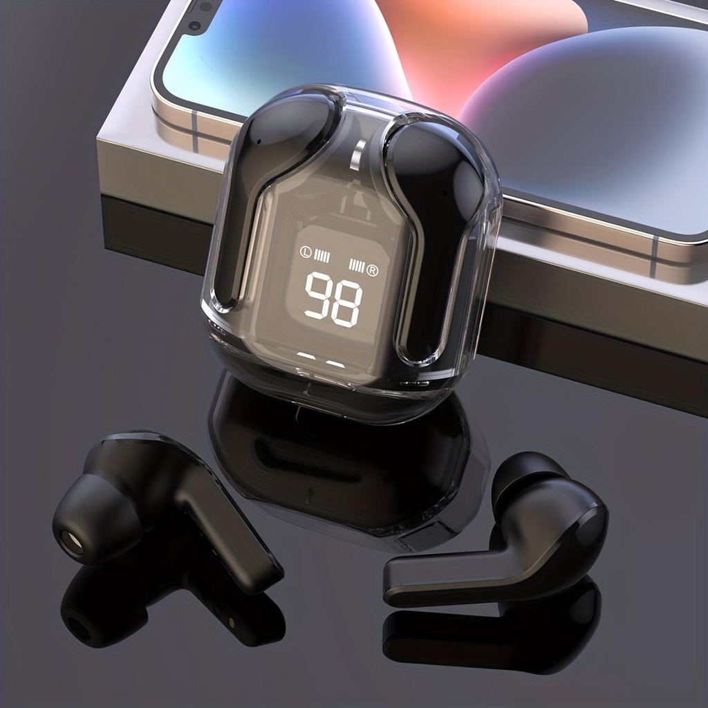 Tai Nghe Nhét Tai 1 Cái (Freebie: Case + Móc Khóa) Tai Nghe Bluetooth Không Dây Âm Thanh Nổi Bằng Silicon Nhiều Màu Sắc Phong Cách Hàn Quốc Tích Hợp Micro Cho Điện Thoại Thông Minh android ios