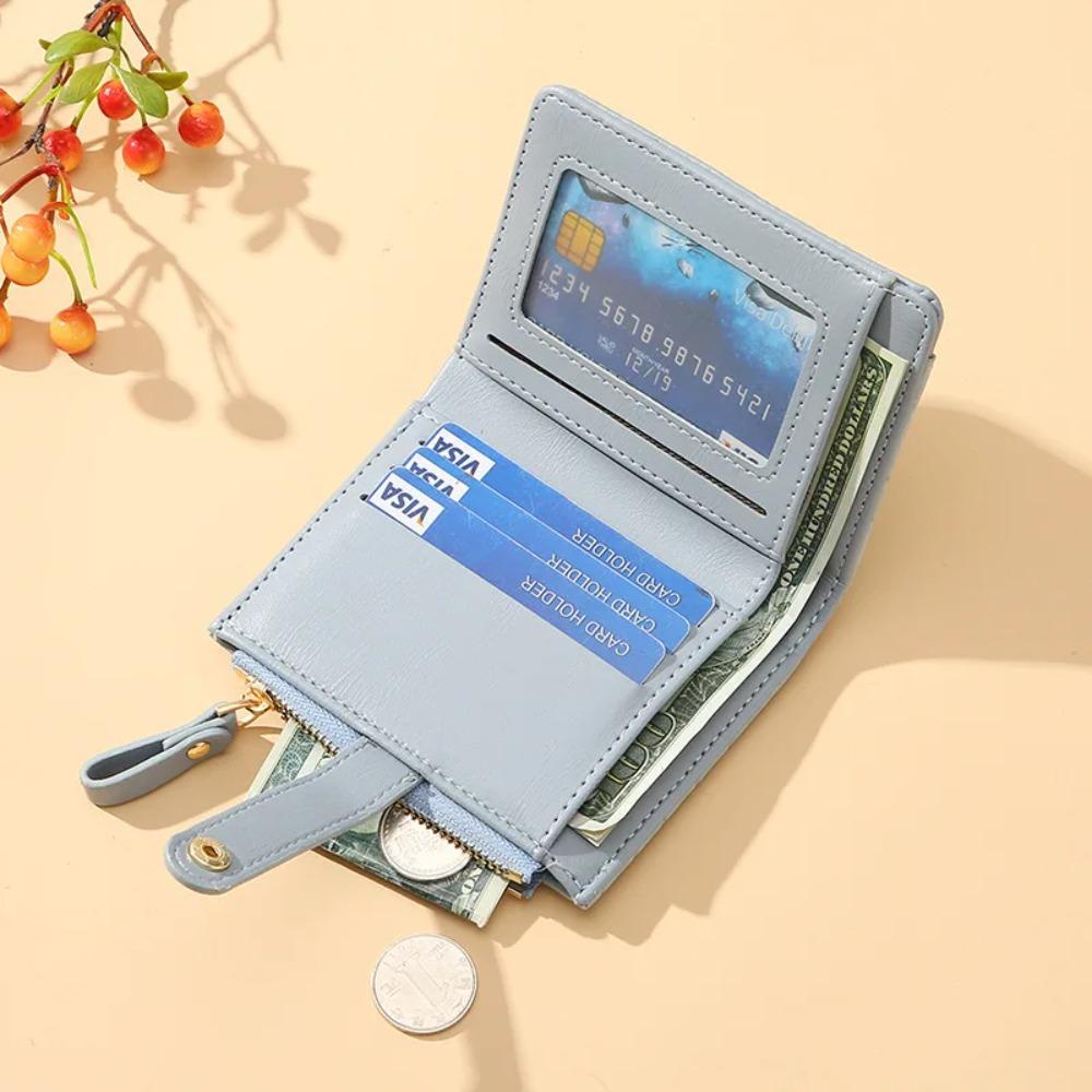 Ví ngắn nữ GUSTAVA, Khe cắm nhiều thẻ bằng da ly hợp nữ, Thời trang chống thấm nước màu trơn in hình cá sấu Ví nữ nữ