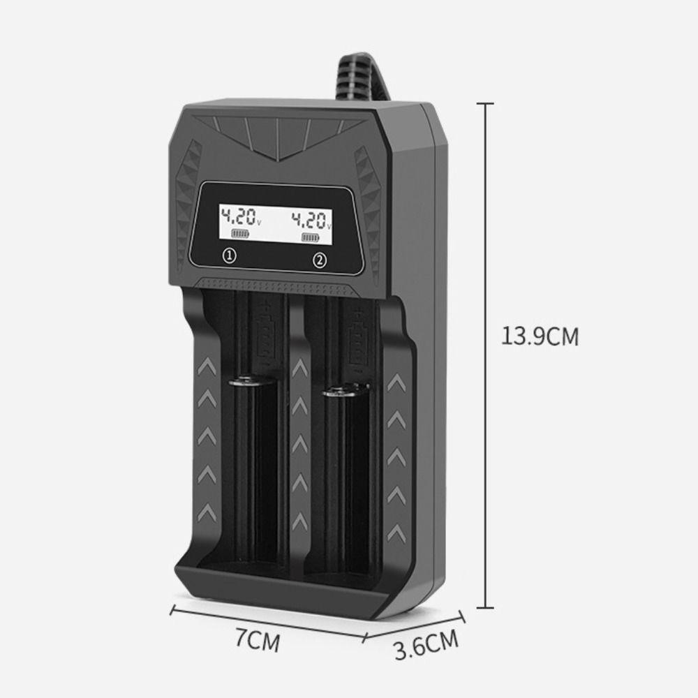 Bộ sạc pin Lithium USB 18650 LCD 1/2 khe, đế sạc nhanh đa năng