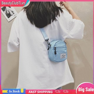 Thời Trang Túi Đeo Chéo mini Bằng Vải Bạt Ghép Mảnh Dành Cho Bạn Nữ