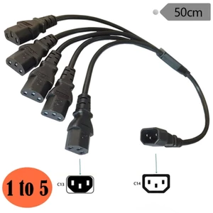Đầu vào nam Niki C14 và cáp chuyển đổi bộ chia dây nguồn nhiều đầu ra C13 dành cho nữ