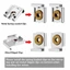 DELMER 4 Móc Treo Gương Kính, Chân Đế Kẹp Kính Gương Không Khung, Bền Cố Định Lắp Vuông Treo Tường Kệ Kính Hỗ Trợ Tấm Quảng Cáo