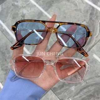 Kính Mát Thời Trang Mới Vintage Nam Nữ Xu Hướng Vuông Kính Chống Nắng