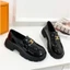 Giày moca nữ da mềm tag đồng chữ x, Loafer nữ kiểu dáng thời trang, giày đốc nữ đế cao 4cm phong cách