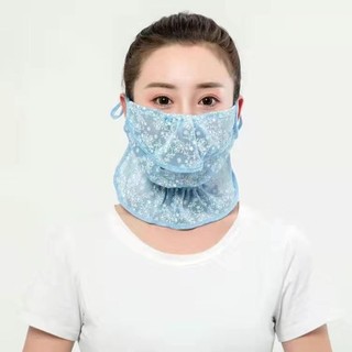 Khăn quàng cổ TẶNG, Dây tai Kem chống nắng ren thoáng khí, Bán chạy Tai treo chống tia cực tím Tấm che mặt chống bụi mùa hè