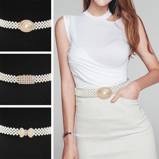 Dây thắt lưng thun nữ Purecotton0, thiết kế thời trang với kim cương giả