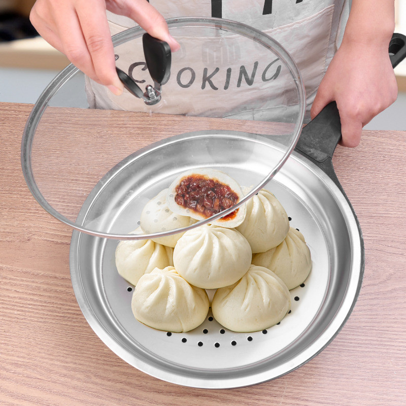 [Đặc sắc] Khay hấp bằng thép không gỉ - Dễ làm sạch, dày - Chảo sưởi ấm bữa sáng - Giá đỡ hấp nồi - Kệ nấu ăn thực phẩm - Đồ dùng nhà bếp