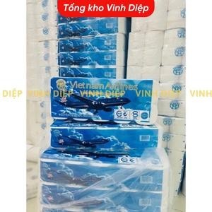 Giấy vệ sinh cuộn máy bay 12kg 2 loại tan trong nước không bụi thích hợp cho gia đình
