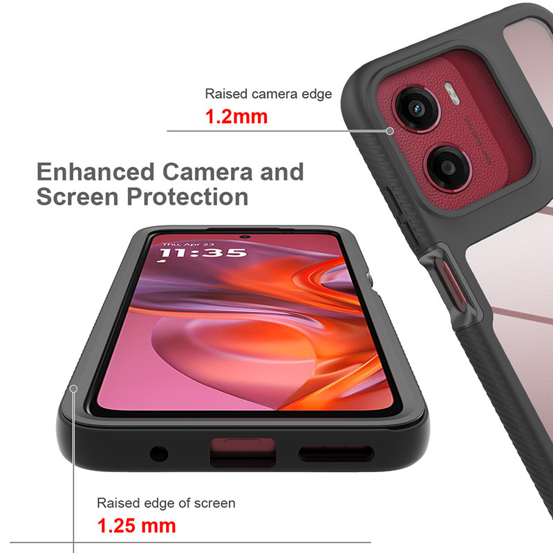Dành Cho Motorola Moto G05 G15 G35 G55 Full Body Hybrid Chống Trầy Xước Vỏ Bảo Vệ Giáp Chống Sốc