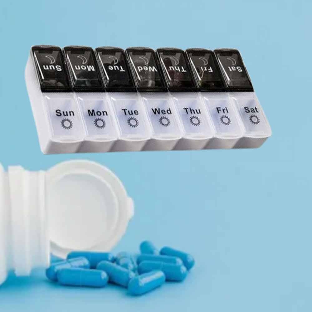 14Slot 7Day Pill Box Dispenser Medicine AM/PM Medication Organiser Week Case