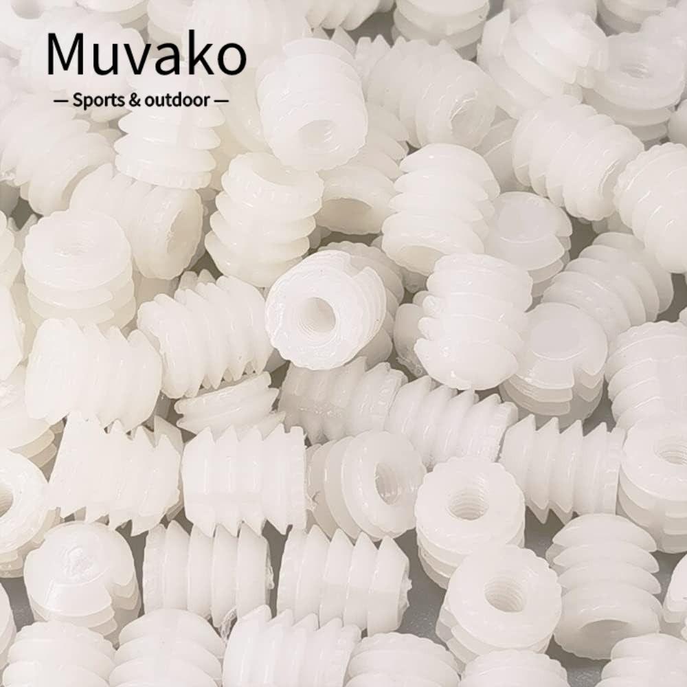 Muvako Set 100 Ốc Vít Nhựa 0.34 "x0.39" Màu Trắng Chuyên Dụng Cho Cửa Tủ