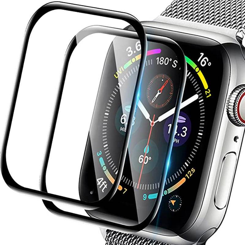 1-3 Chiếc HD Đen Edge Phim Cường Lực Bảo Vệ Màn Hình Cho Apple Watch Series 9 8 7 41mm 45mm Ultra 2