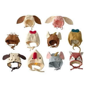 Cinna 2023 MỚI Mũ Beanie Earflaps Mũ Bé Hoạt Hình Phi Công Nắp Bonnet Mũ Mùa Đông Mũ Bảo Vệ Tai Mũ Cho Bé Trẻ Em 0-12Mo