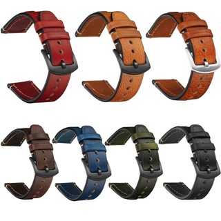 Dây Đồng Hồ Đeo Tay Chất Liệu Da Bò 20mm 22mm Phong Cách vintage Dành Cho Nam Và Nữ