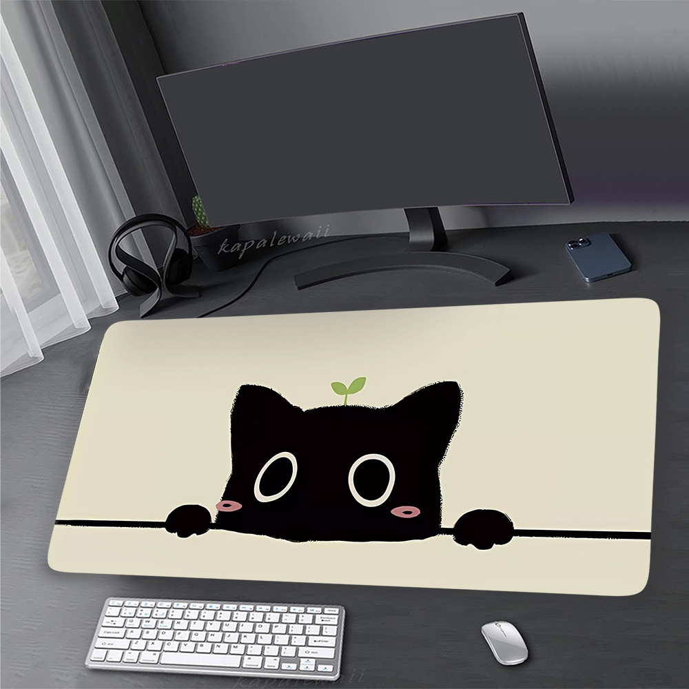 900x400mm Kawaii Mèo Dễ Thương Game Thủ Chuột Miếng Lót Khóa Lớn Cạnh Mousepads XXL Chuột Thảm Chơi Game Mousepad Bàn Phím Thảm