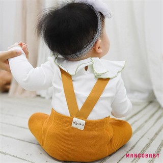 Mg-baby Bé Gái Quần Lót Chân Dễ Thương Có Dây Treo Quần Lót Co Giãn Vớ Quần Legging Trẻ Sơ Sinh
