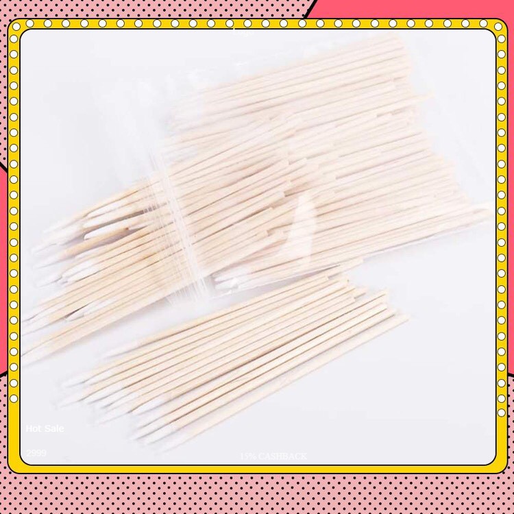 Tăm tre phun xăm Bộ 100 tăm bông gỗ 7cm dùng tạo nét phun xăm - dcpxhoanganh