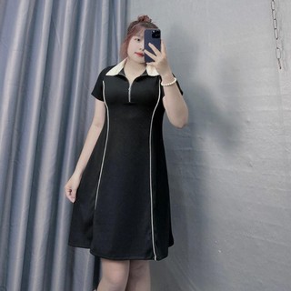 Đầm dáng A The Simple bigsize nữ thiết kế cổ polo trẻ trung năng động phù hợp cho các nàng chuppy xinh xắn G93