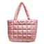 Túi Tote Quilted CPINCP, Túi Đeo Vai Màu Trơn Đệm Cotton, Túi Mua Sắm Dung Tích Lớn Thời Trang Nữ Bé Gái