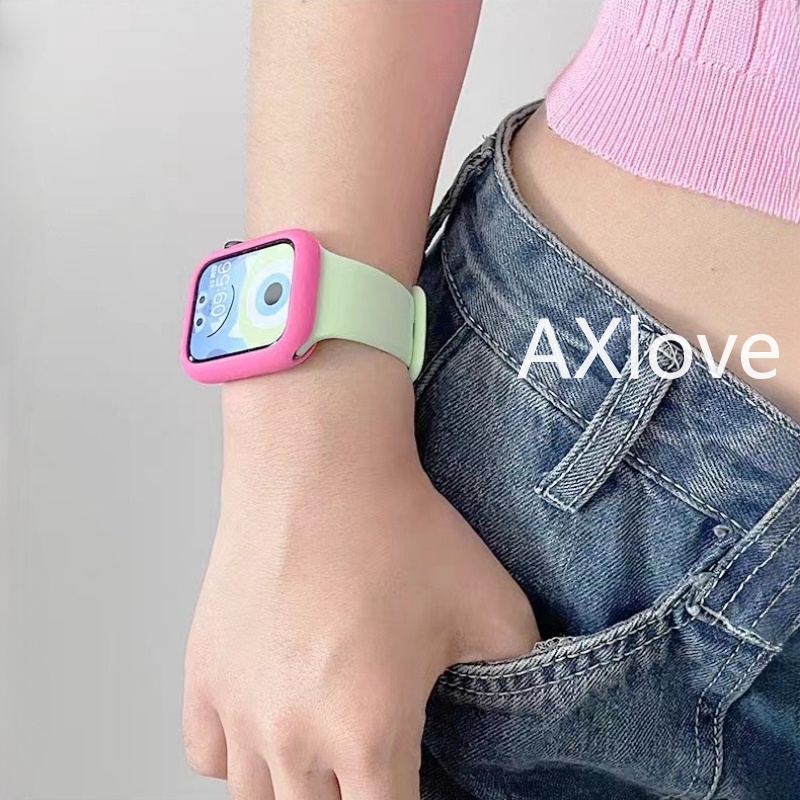 Dây Đeo silicone Trong Suốt Cho Đồng Hồ Thông Minh apple watch series 9 8 7 6 se 5 3 2 49mm 40mm 44mm 42mm 41mm 45mm 49mm